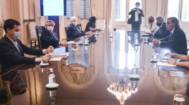 El presidente Alberto Fernández encabezó la reunión del comité de vacunación contra coronavirus. Télam