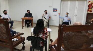 Los concejales de la cabecera del departamento Las Colonias escucharon el informe de los representantes del Ejecutivo. Gentileza.