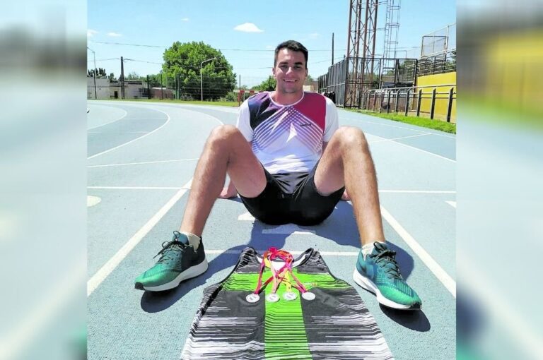 Sergio Pandiani fue el más ganador del Selectivo Provincial de Mayores. Oro en salto en largo y con garrocha