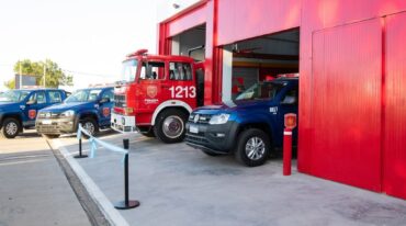 La inauguración del nuevo destacamento de Bomberos Zapadores en Rafaela. Gentileza: prensa Gobierno de Santa Fe.