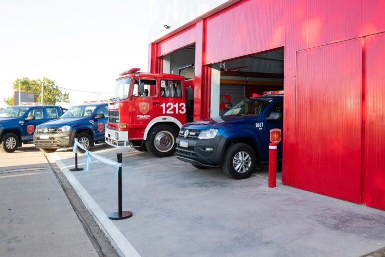 La inauguración del nuevo destacamento de Bomberos Zapadores en Rafaela. Gentileza: prensa Gobierno de Santa Fe.