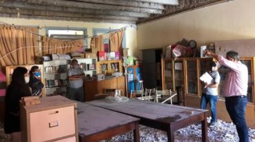 Ríos agregó que tanto los equipos técnicos de la Comuna y de la institución educativa se pusieron a disposición del Ministerio de Educación de la Provincia "para trabajar y darle una solución rápida al arreglo en la infraestructura del edificio". Gentileza.