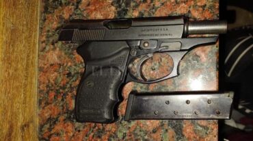 Una de las armas secuestradas