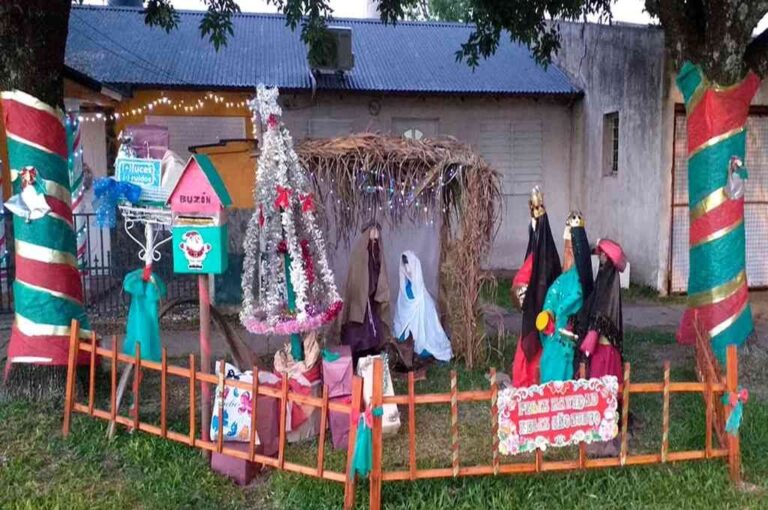 La escena simboliza el nacimiento de Jesús