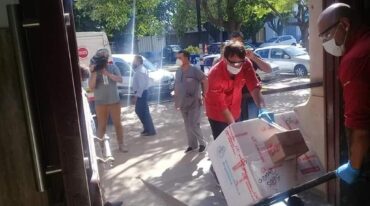 El arribo de las dosis de Sputnik V al Hospital San Carlos de Casilda. Gentileza: prensa Municipalidad de Casilda.