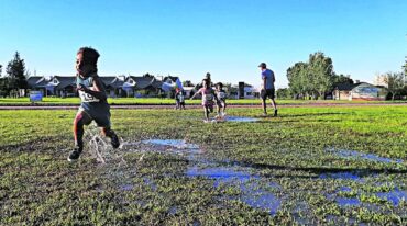Los niños disfrutaron de un circuito donde se divirtieron mucho.