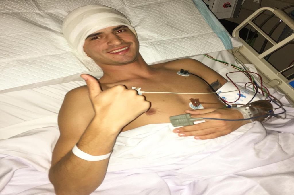 Ivo tras operarse del tumor. Una historia de superación.