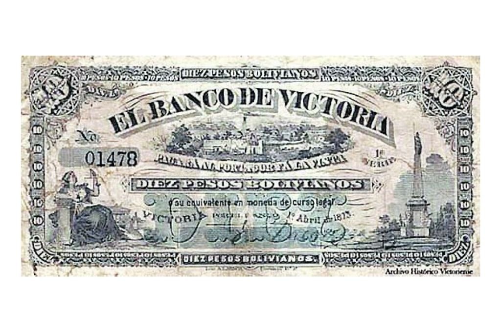 El billete del Banco Victoria tuvo un papel protagonista durante las décadas finales del siglo XIX.