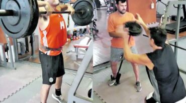 El basquetbolista Juan Pablo Cantero realizando un entrenamiento de la fuerza. 'Hay que diferenciar lo que es entrenar la fuerza para aplicarla en el campo deportivo y lo que es entrenar la fuerza para aplicarla en el boliche o la playa'
