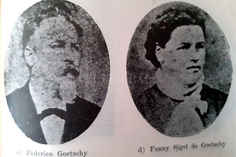 Goetschy junto a su esposa. El Litoral