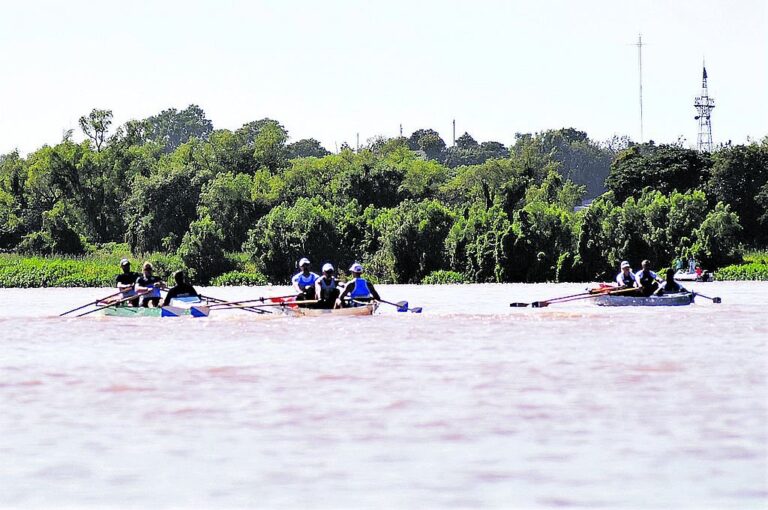 La edición presencial 2021 de la DV8 reavivará la interacción de los remeros con el extasiante entorno insular de Paraná. Prensa Remo PRC