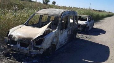 Los autos incendiados. Gentileza