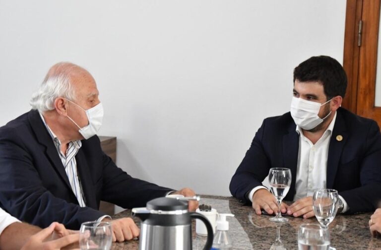 Miguel Lifschitz junto a Leonel Chiarella. Gentileza