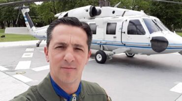 Galimberti es aviador militar y piloto de helicópteros. Gentileza.
