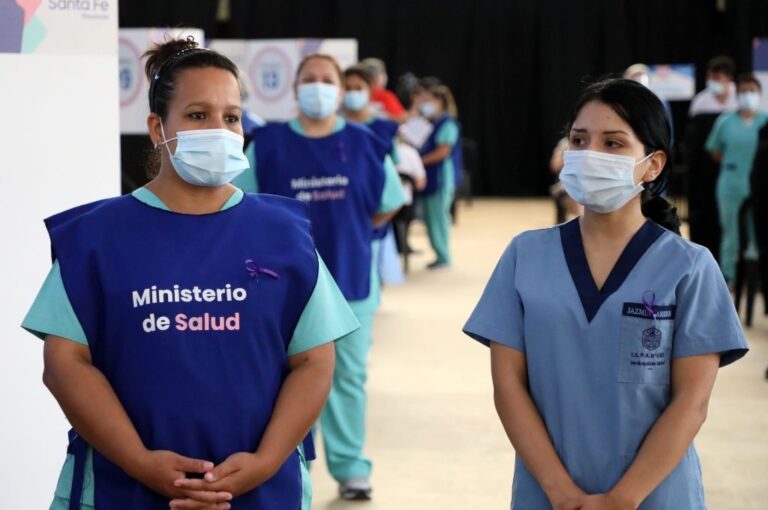 Trabajadoras esenciales en el Día Internacional de la Mujer Trabajadora. Gentileza: prensa Gobierno de Santa Fe.