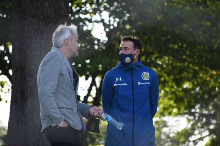 Ricardo Carloni y el DT e ídolo