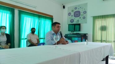 El intendente de Pueblo Belgrano dio una conferencia de prensa.