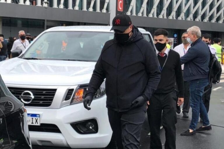 Germán Burgos en Ezeiza Gentileza