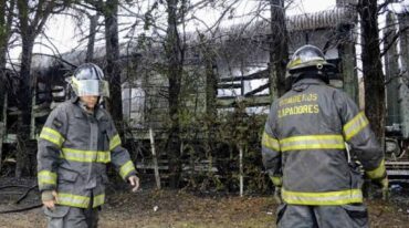 Los bomberos que actuaron en el lugar del siniestro. Gentileza