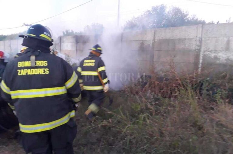 Parte de los trabajos realizados por los Bomberos Voluntarios de San Lorenzo El Litoral