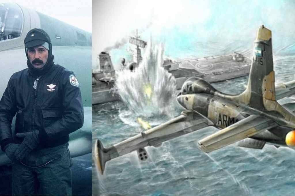 Detalle de una de las pinturas alusivas al momento del ataque a la Argonaut.  Gentileza