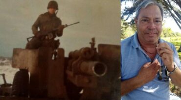 "Cada vez que los ingleses bombardeaban yo me lo colgaba del cuello y le pedía a Dios que me salvara que las bombas no cayeran arriba. Tengo el rosario todo mordido de pedirle a Dios que no cayera la bomba arriba"
