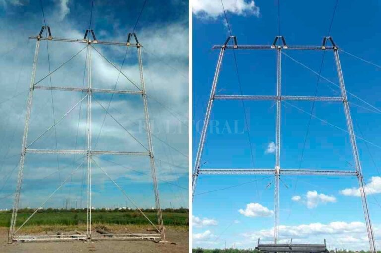 Antes y después. Nuevamente vandalizaron instalaciones de alta tensión de la EPE en el Río Salado. El Litoral