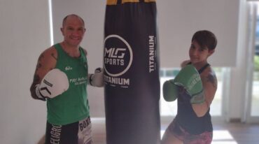 Wenceslao Mansilla y su pupila Cinthia González. Victor Ludi