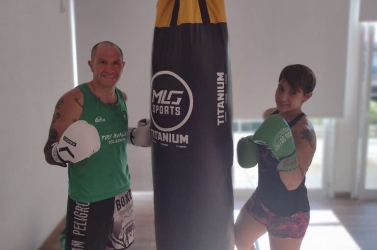 Wenceslao Mansilla y su pupila Cinthia González. Victor Ludi