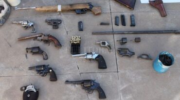 Algunas de las armas que fueron secuestradas durante los distintos operativos. El Litoral