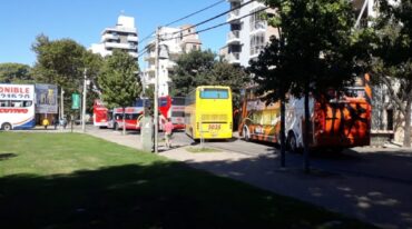 Los manifestantes cortaron la calle Córdoba a la altura de Castellanos. Mirador Provincial.