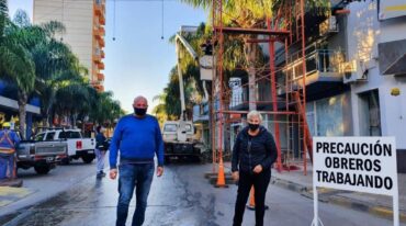 La intendenta Clérici recorrió las obras. Gentileza: prensa Municipalidad de Cañada de Gómez.