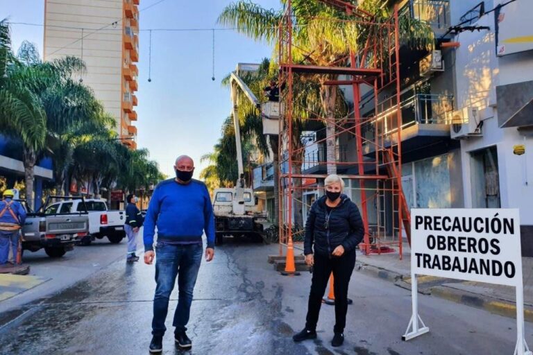 La intendenta Clérici recorrió las obras. Gentileza: prensa Municipalidad de Cañada de Gómez.