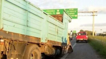 El camión protagonista del accidente. Gentileza