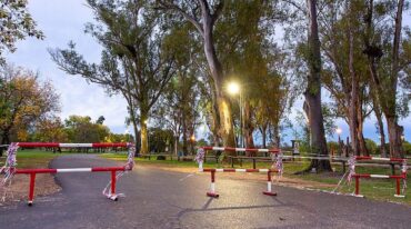 Fue restringida la circulación vehicular por el Parque Unzué. Rodrigo Atanes
