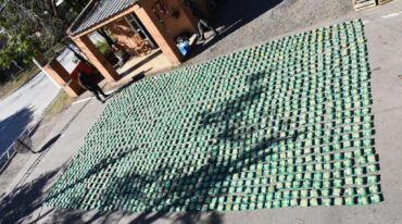 Las hojas de coca venían ocultas entre cajones de verduras. Gentileza.