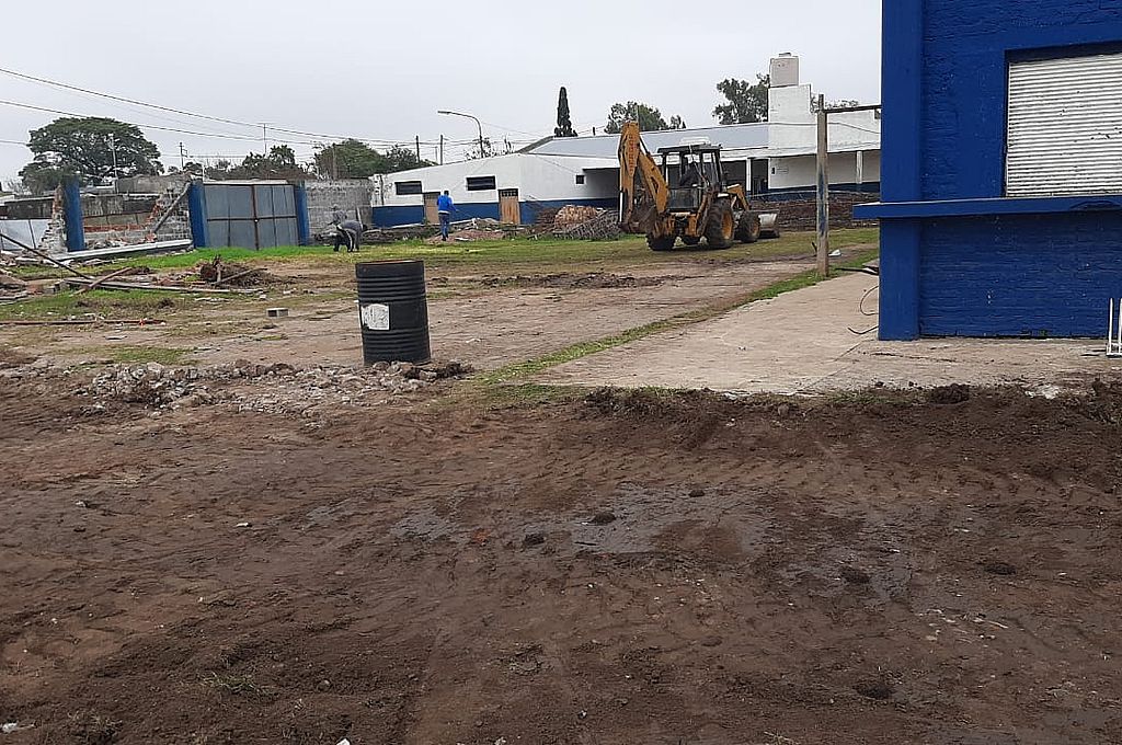 Los trabajos que se realizan con los fondos girados por la Provincia. Gentileza Sportivo Norte