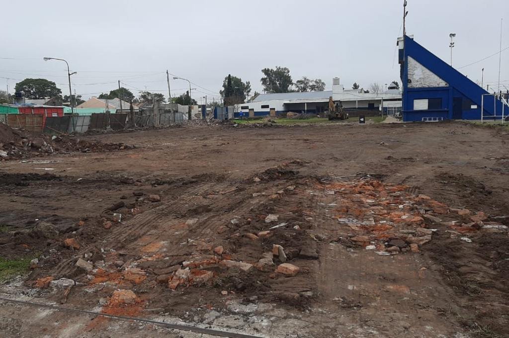 Los trabajos que se realizan con los fondos girados por la Provincia. Gentileza: Sportivo Norte.