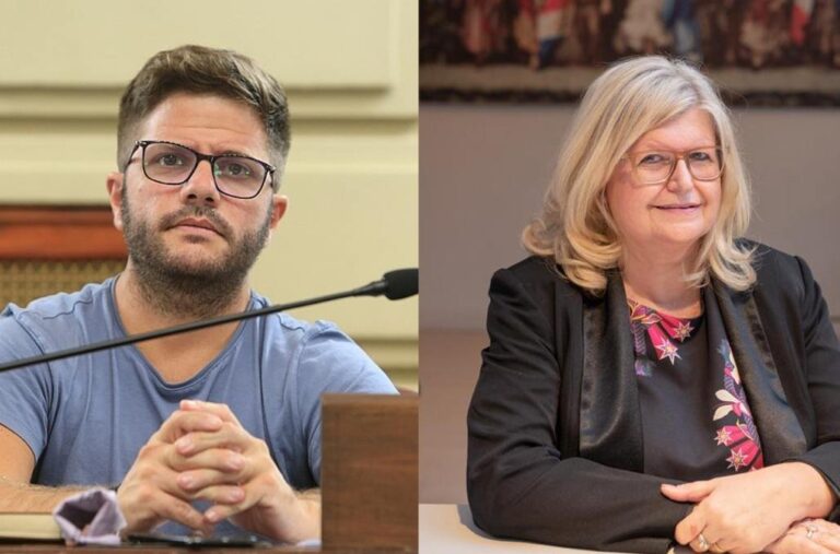 Juan Cruz Cándido y Claudia Balagué. Archivo.