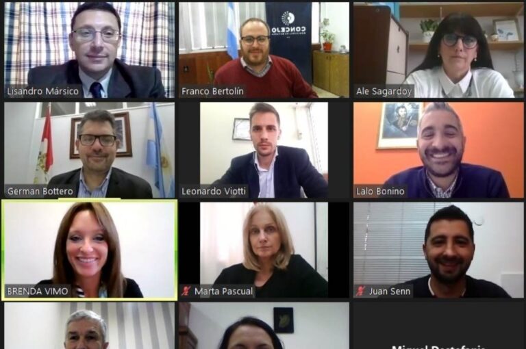 En comisión. Los concejales volvieron a reunirse en la plataforma Zoom para definir el temario de la sesión de mañana. Gentileza: prensa Concejo Deliberante de Rafaela.