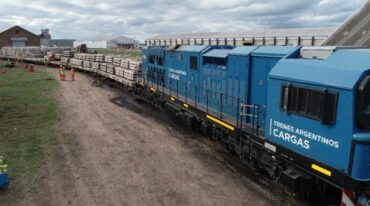Trenes Argentinos Infraestructura transportó 38.000 toneladas de durmientes para la modernización del sistema ferroviario de carga. Gentileza: prensa Trenes Argentinos Cargas.