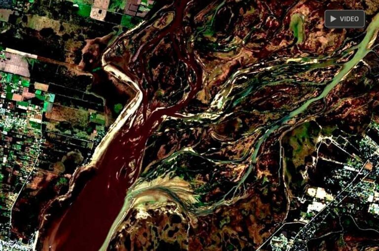 La imagen Landstat 8 corresponde al 27 de Junio pasado