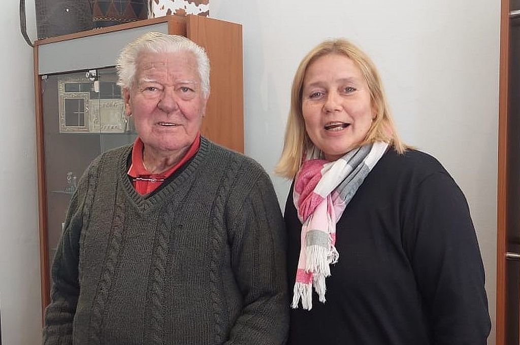 Alejandra junto a su padre Luis. La herencia por una pasión.