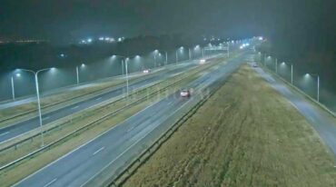 Así lucía la autopista Santa Fe - Rosario en las primeras horas de este martes.  Gentileza