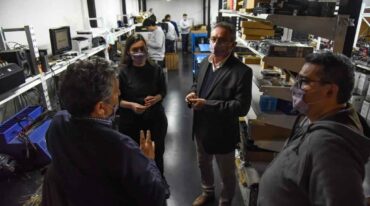 Costamagna valoriza la apuesta que ha hecho el gobierno al sector productivo y él se encarga de recorrer establecimientos industriales.    Gentileza