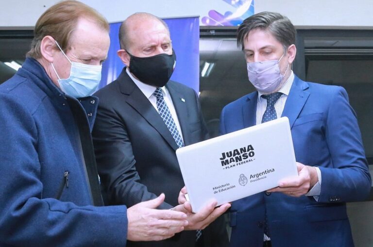 El gobernador Omar Perotti y el ministro de Educación de la Nación