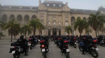 La compra realizada de motos fue entregada en distintos puntos de la provincia. Lagna informó que habrá más compras.    Mauricio Garín