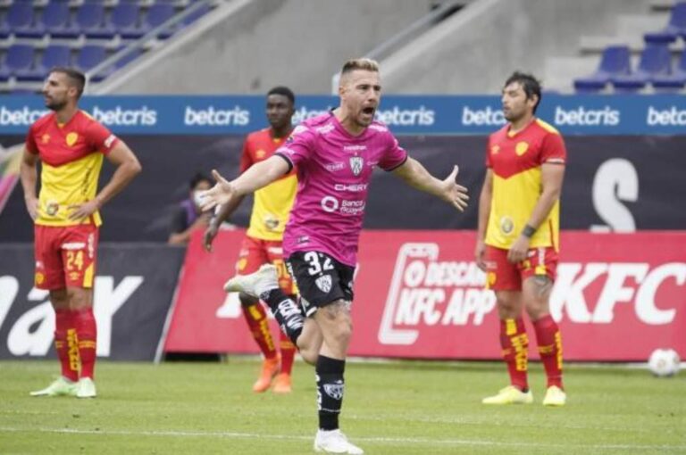 Bauman grita un gol con la camiseta de Independiente del Valle. Gentileza.