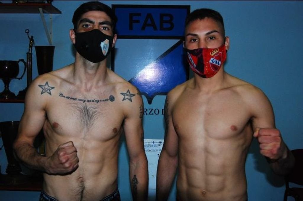 Daniel Aquino y Leandro Fonseca superaron el pesaje. Gentileza Carlos Aquino