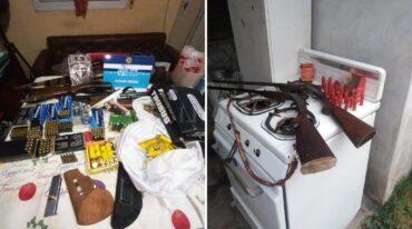 Algunas de las armas secuestradas en los procedimientos. El Litoral